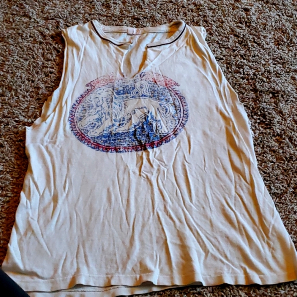 Vintage 1970s Leo sleeveless t shirt zodiac